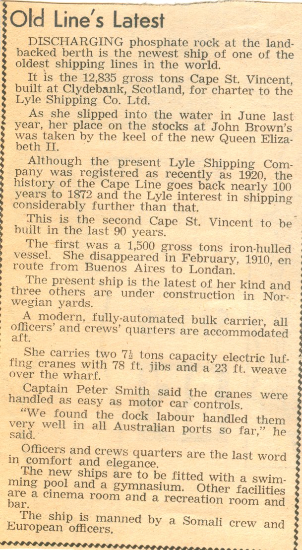 Cape St. Vincent Article